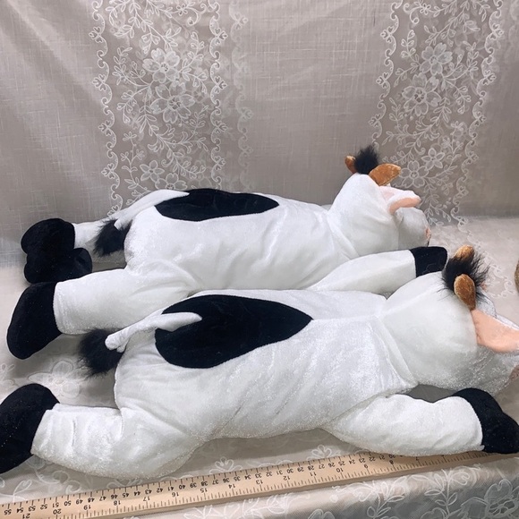 2 twin Fiesta cow plush stuffed animals 19-22" - Picture 9 of 9